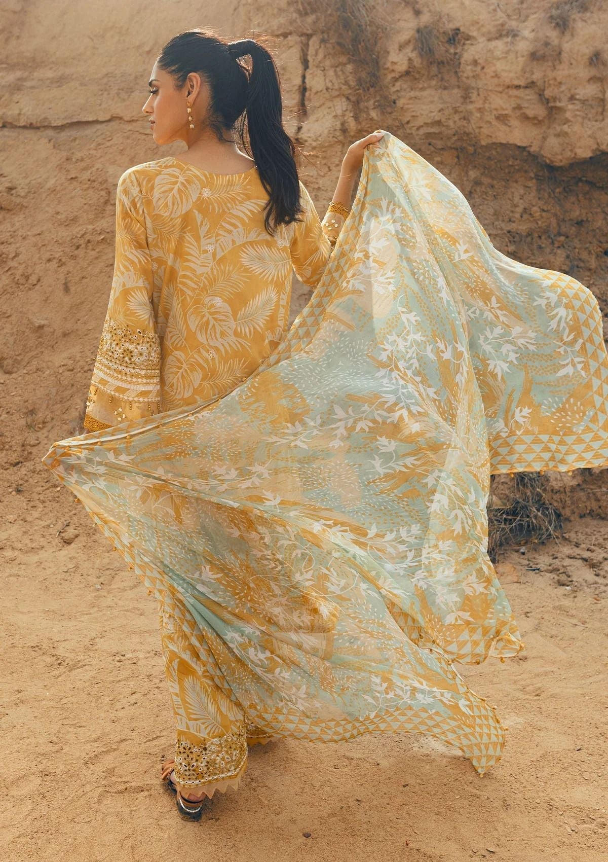 Lawn Collection - Nureh - Gardenia - Chikenkari - NG24#157 - Official Nureh - Agha Fabrics UK