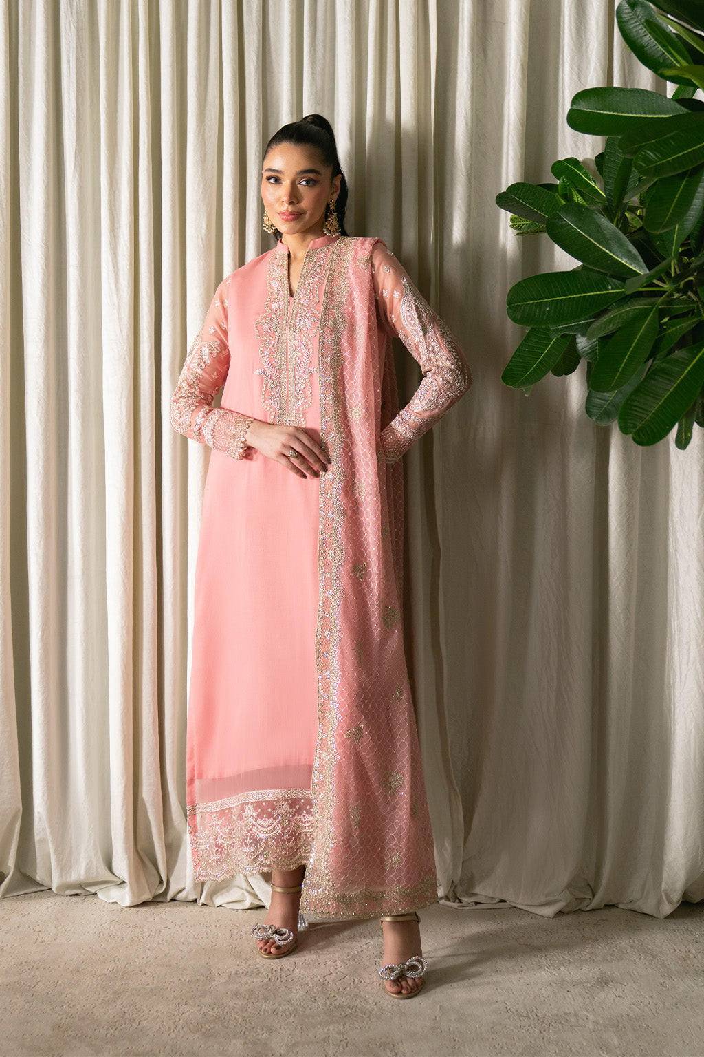 Neeshay | Ready to Wear Chiffon | RTW-CHFN-02 Pink