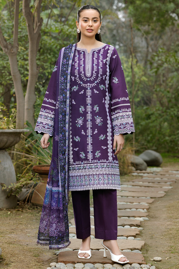 Farasha | Summer Weaves Embroidered Lawn | Regal Iris