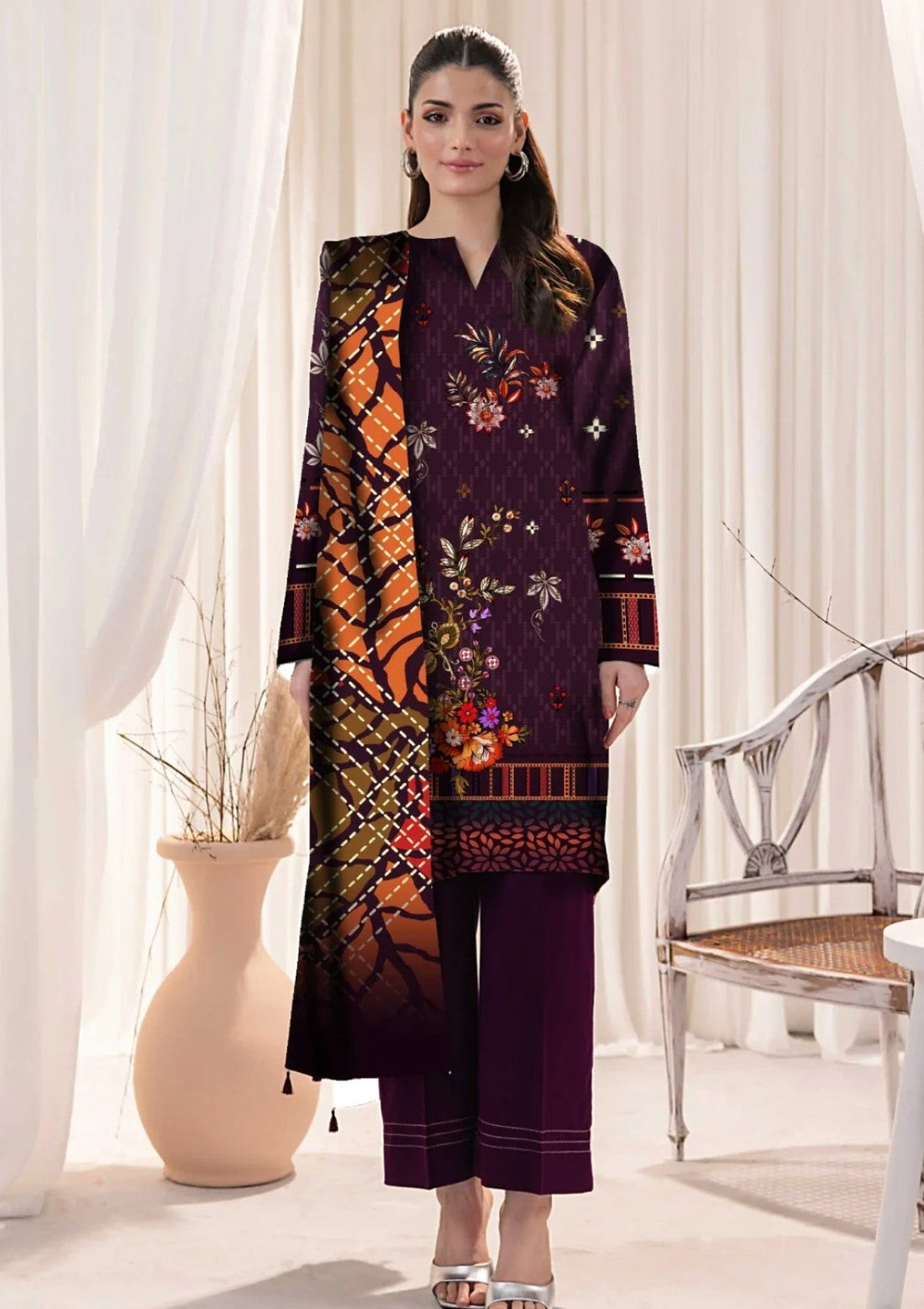 Winter Collection - Art n Style - Monsoon Linen - Volume 2 - A24#21 - Official Art n Style - Agha Fabrics UK