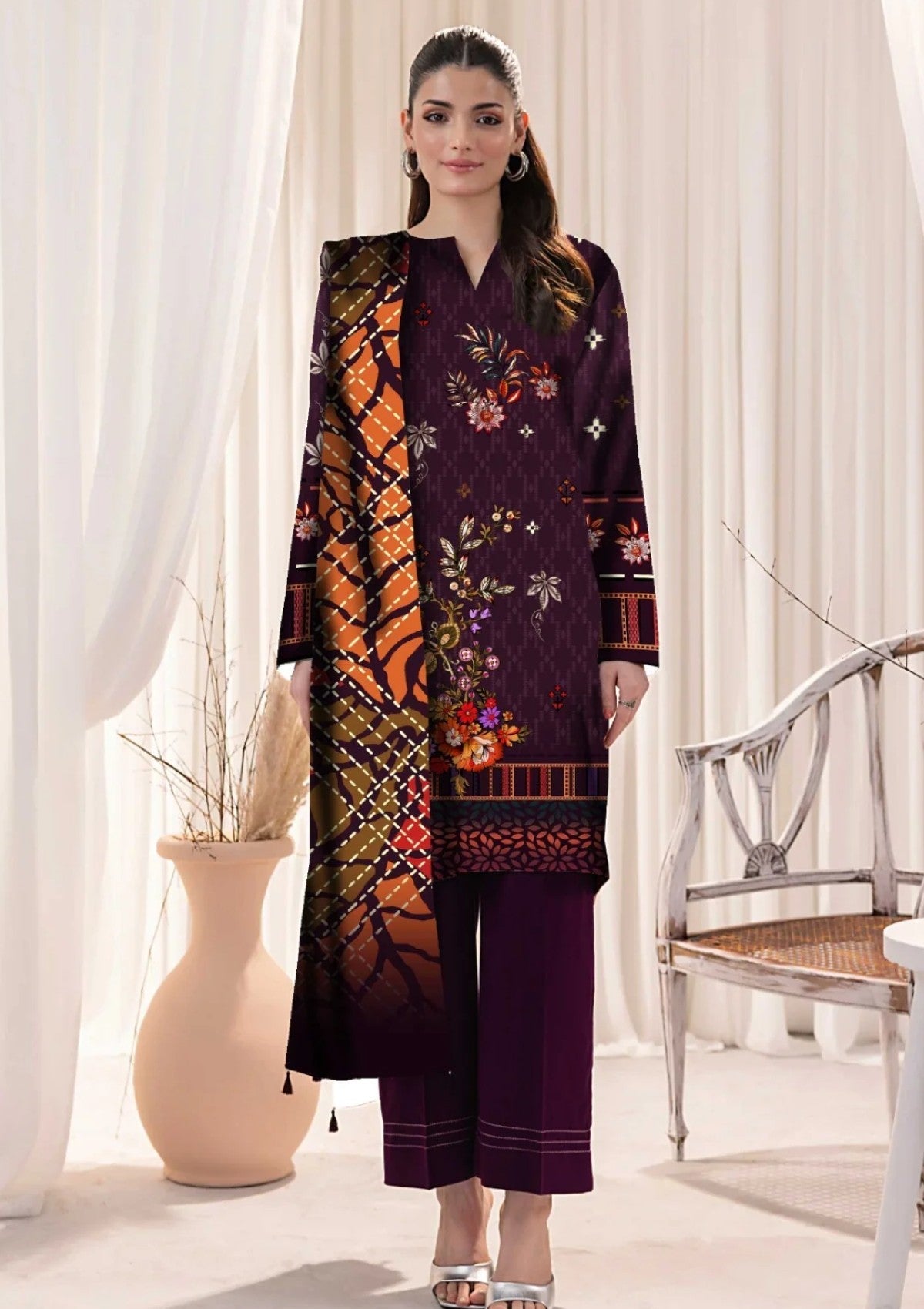 Winter Collection - Art n Style - Monsoon Linen - Volume 2 - A24#21 - Official Art n Style - Agha Fabrics UK