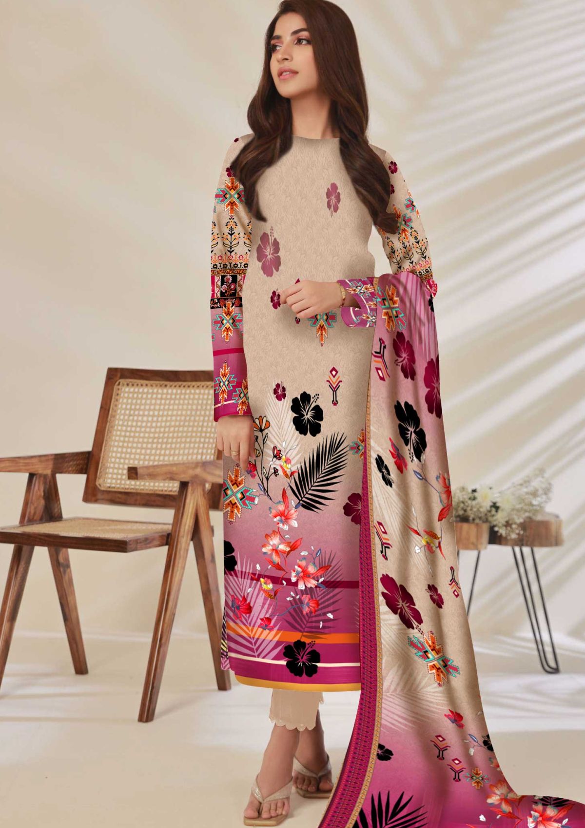 Winter Collection - Art n Style - Monsoon Linen - Volume 2 - A24#07 - Official Art n Style - Agha Fabrics UK
