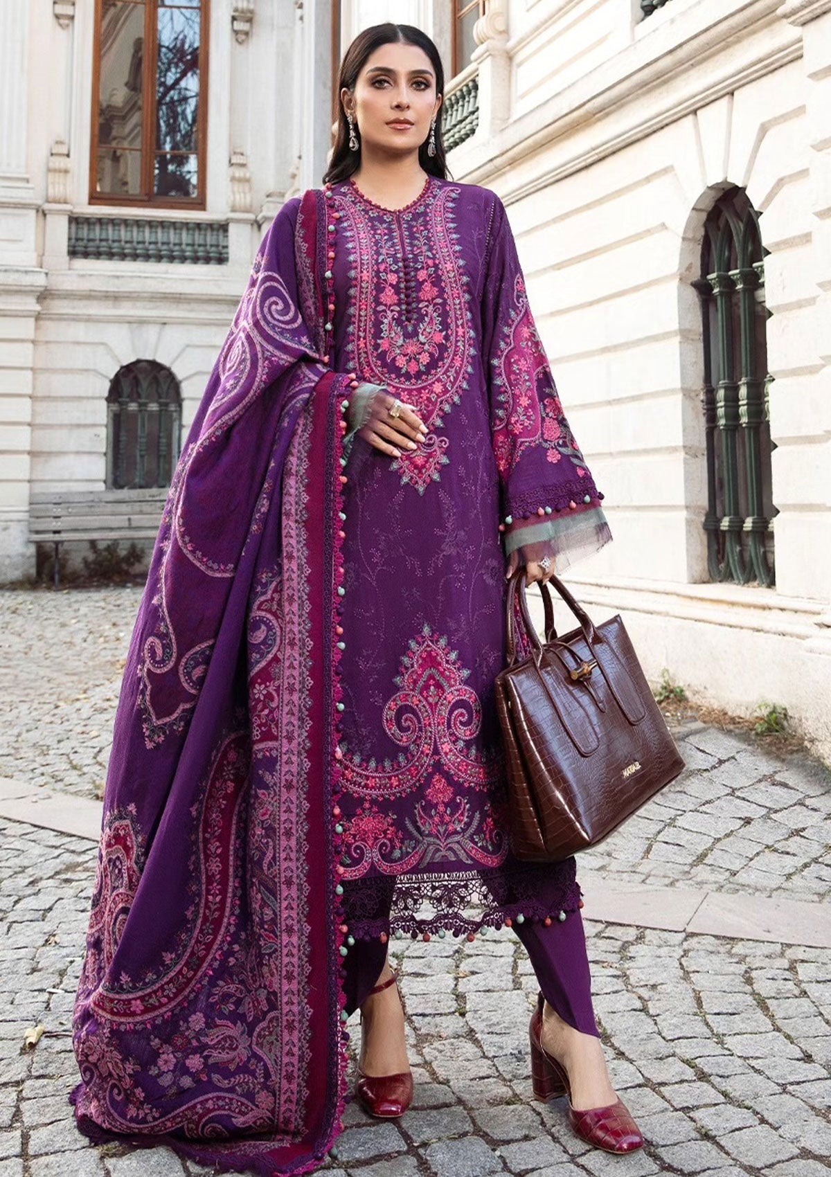 Winter Collection - Maria B - Unstitched - Linen - MBL23#08