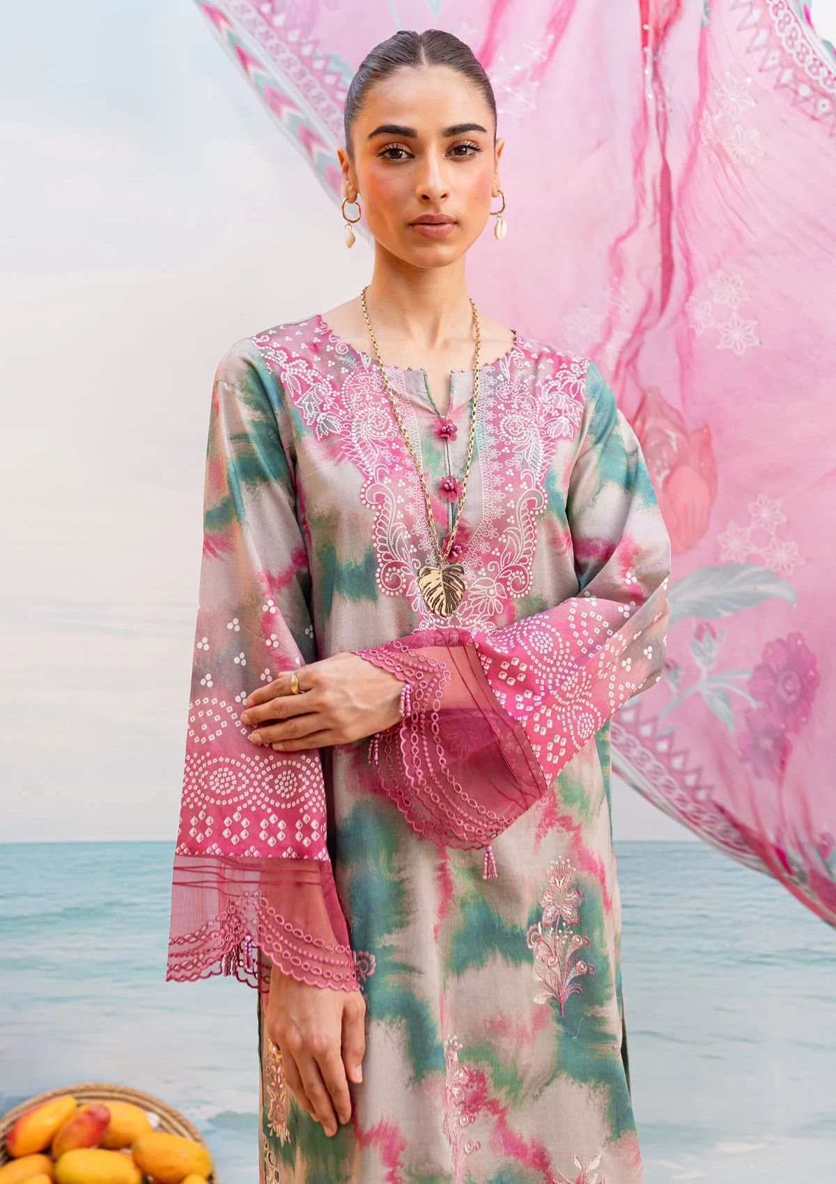 Lawn Collection - Nureh - Gardenia - Embroidered 24 - NS#137 - Official Nureh - Agha Fabrics UK