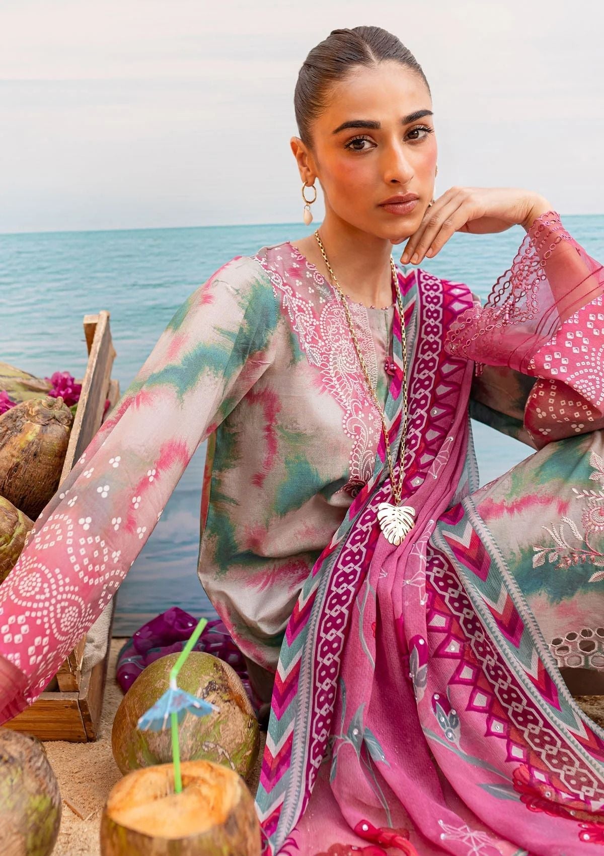 Lawn Collection - Nureh - Gardenia - Embroidered 24 - NS#137 - Official Nureh - Agha Fabrics UK