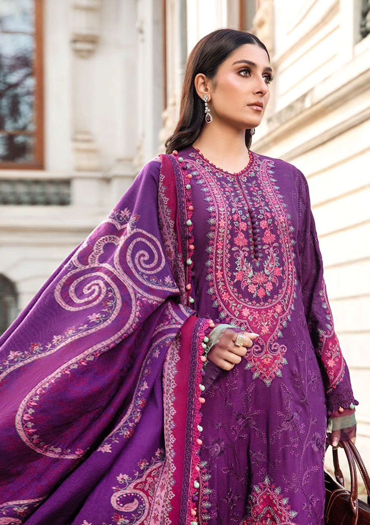 Winter Collection - Maria B - Unstitched - Linen - MBL23#08