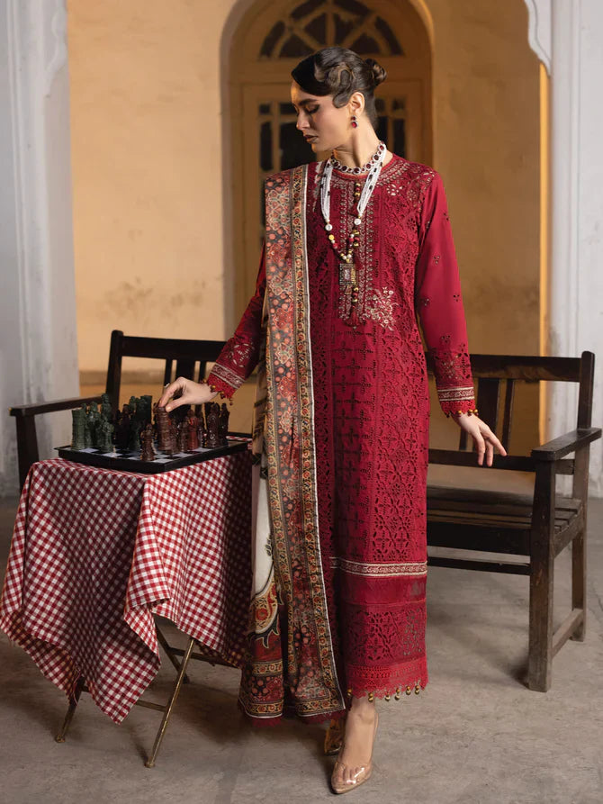 Faiza Faisal | Maya Luxury Lawn | Elif - Official Faiza Faisal - Agha Fabrics UK
