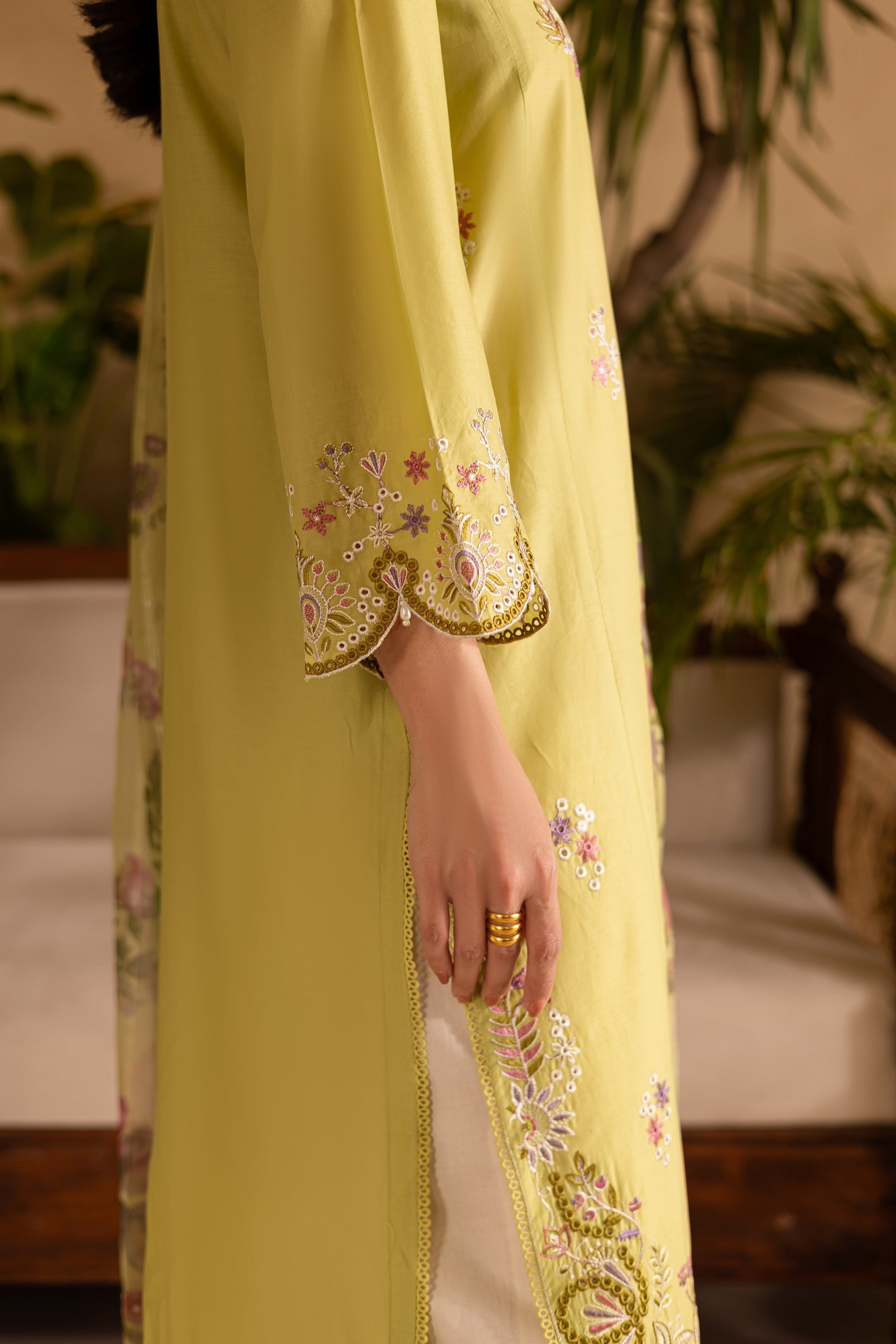 Batik | Nyra Embroidered Summer Solids | Apple Pie - Official Batik - Agha Fabrics UK