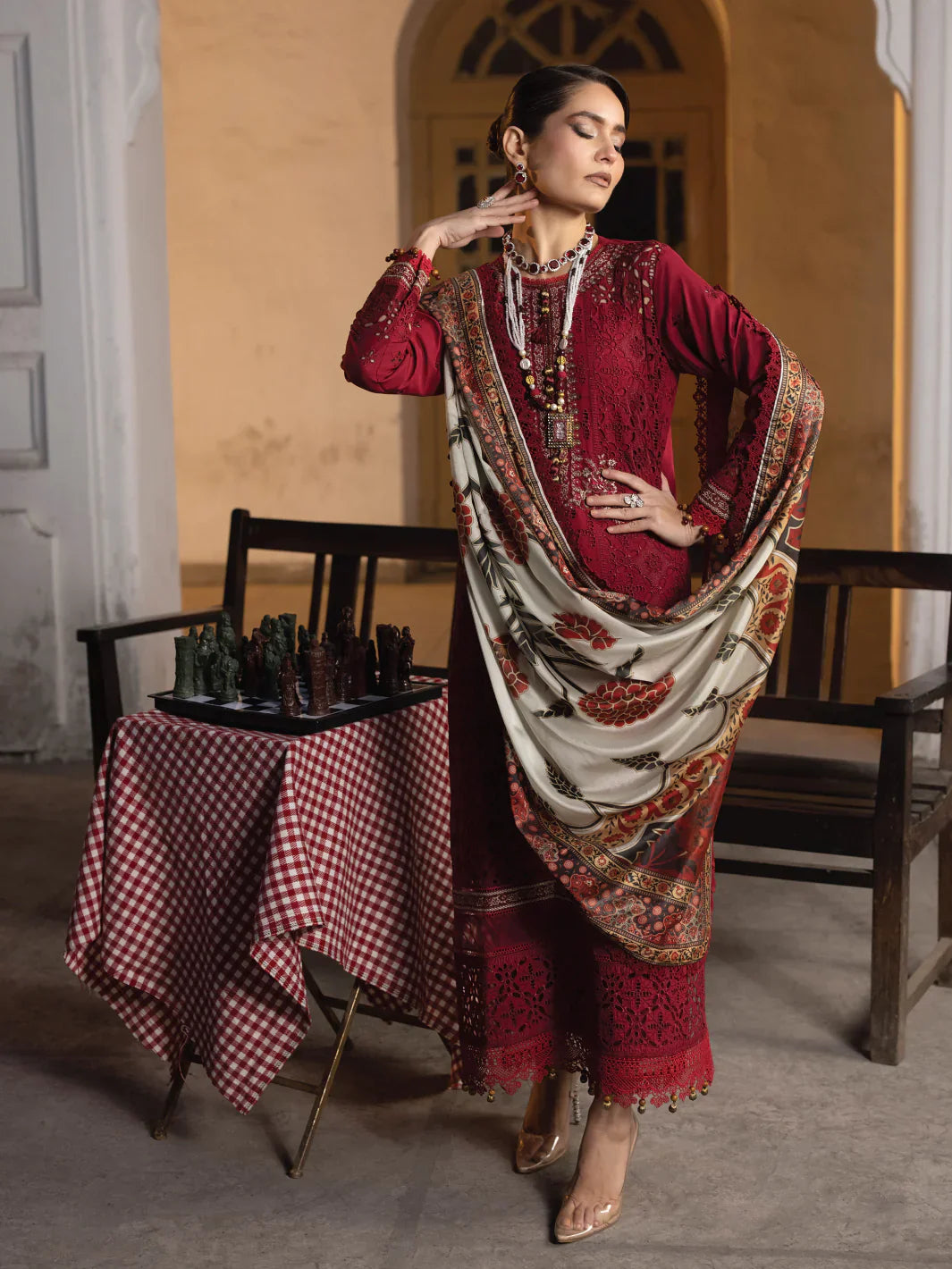 Faiza Faisal | Maya Luxury Lawn | Elif - Official Faiza Faisal - Agha Fabrics UK