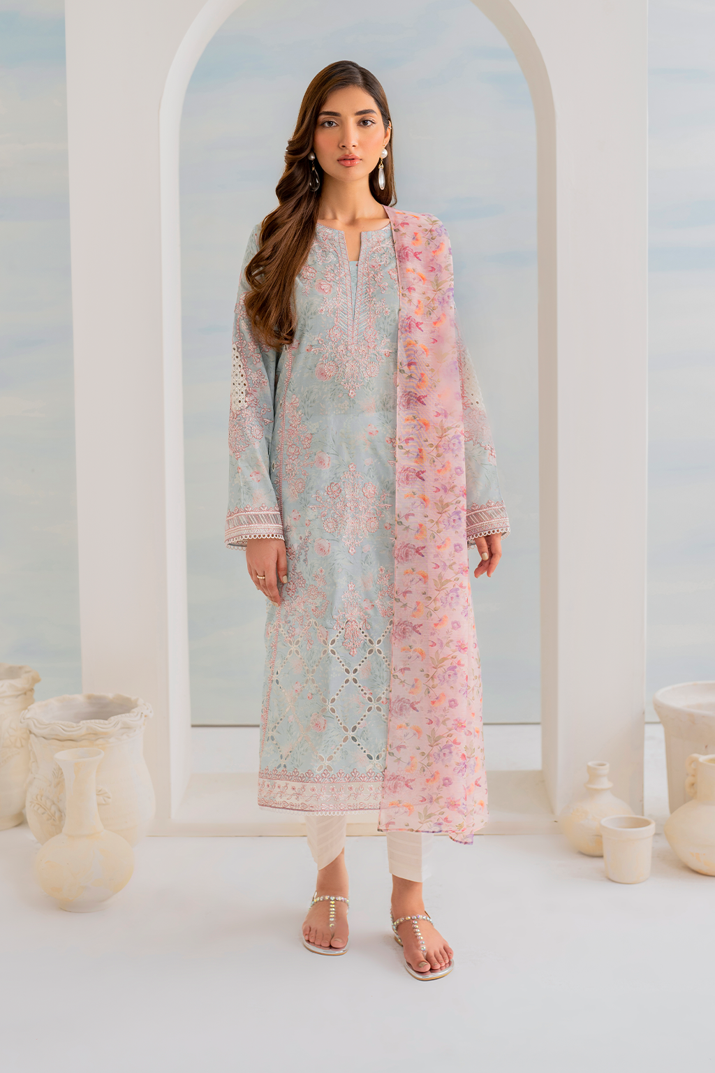 Iznik | Guzel lawn 24 | IGL-01 - Official Iznik - Agha Fabrics UK