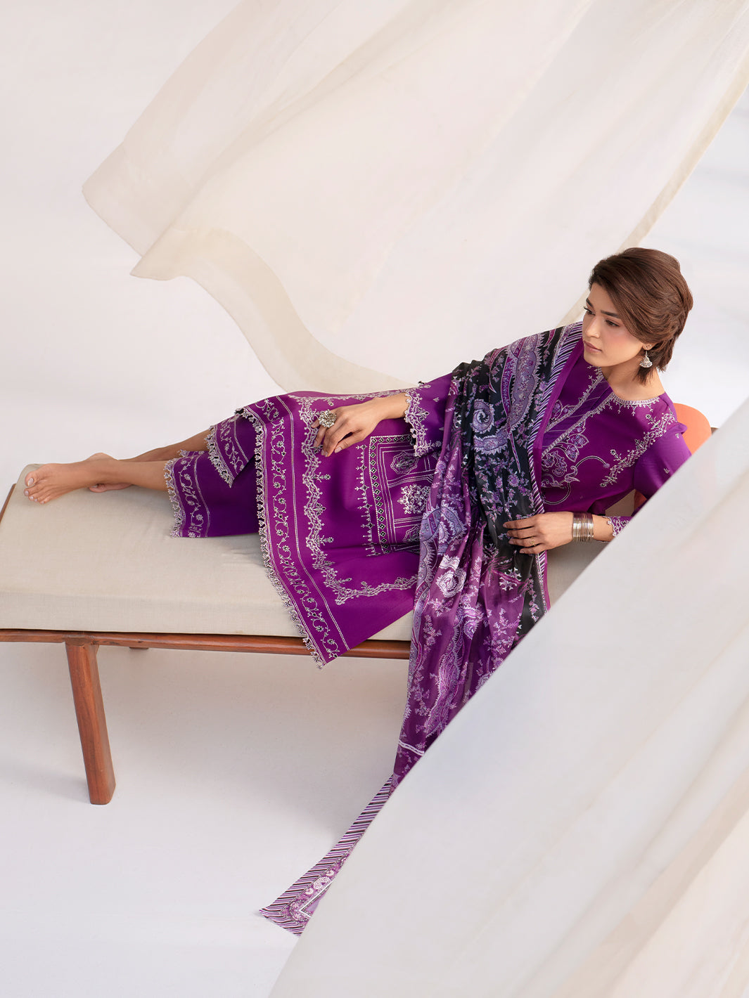Bin Ilyas | Aaina Summer Edit 25 | 85 - A - Official Bin Ilyas - Agha Fabrics UK