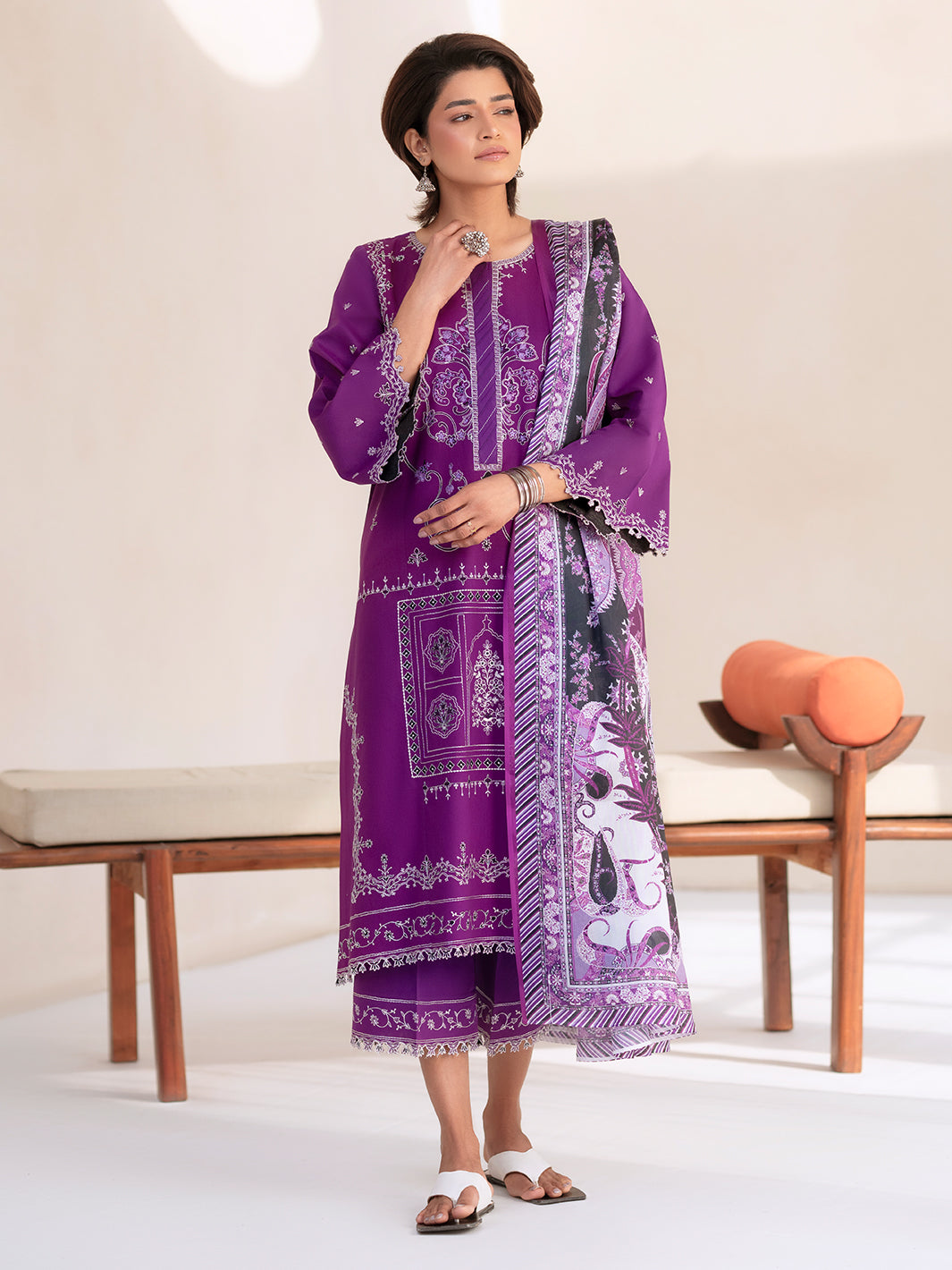 Bin Ilyas | Aaina Summer Edit 25 | 85 - A - Official Bin Ilyas - Agha Fabrics UK