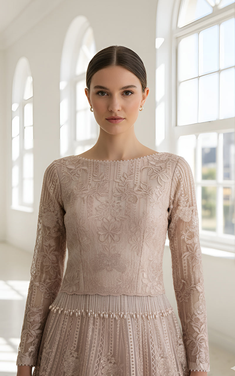 Threads and Motifs | Formal Dresses 25 | Organza Embroidered Blouse And Lehenga