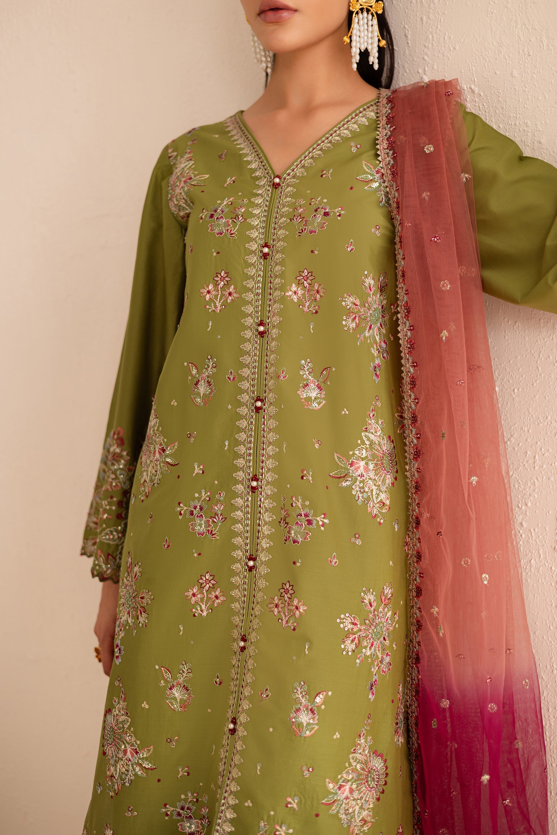 Batik | Nyra Embroidered Summer Solids | Slush - Official Batik - Agha Fabrics UK