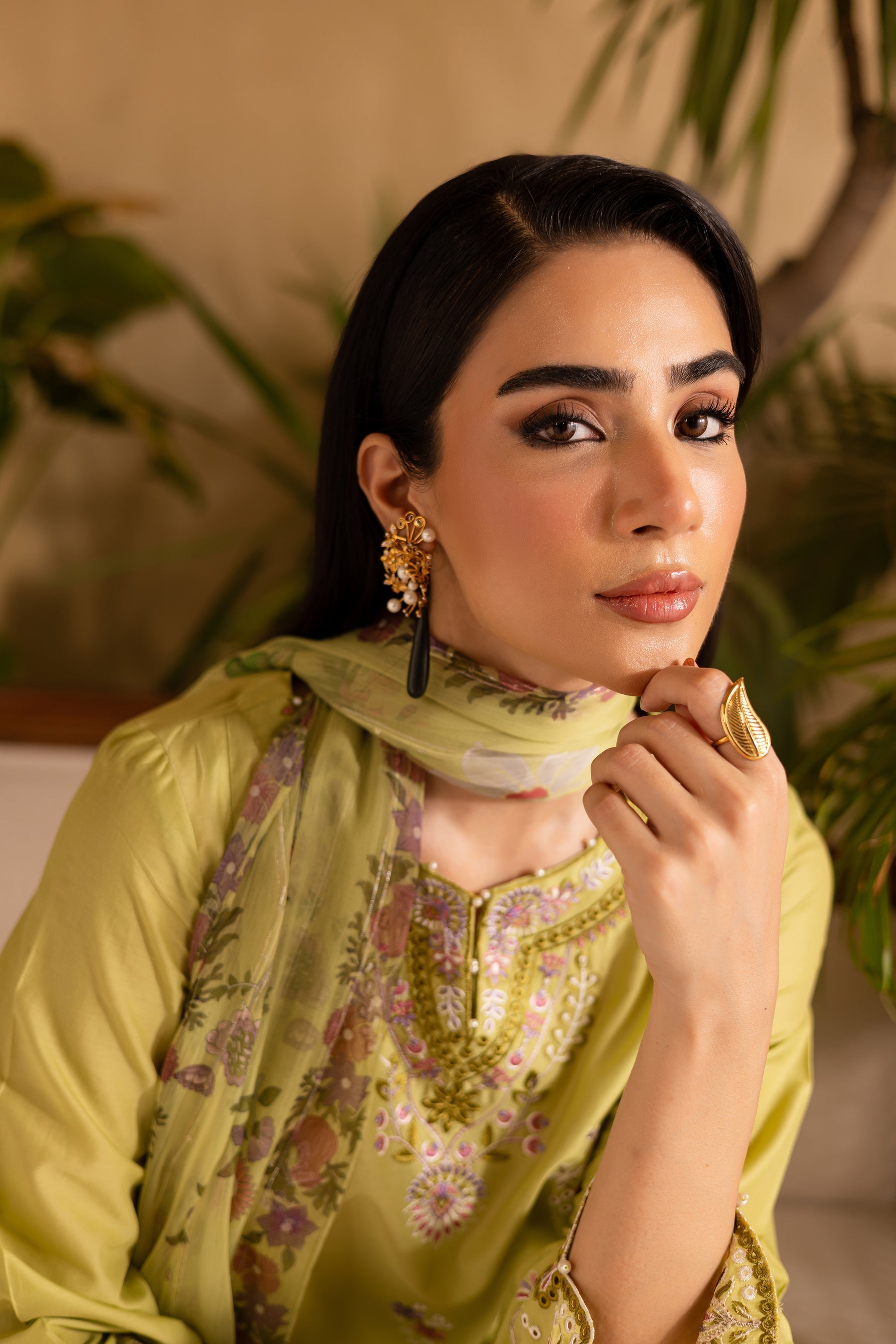 Batik | Nyra Embroidered Summer Solids | Apple Pie - Official Batik - Agha Fabrics UK