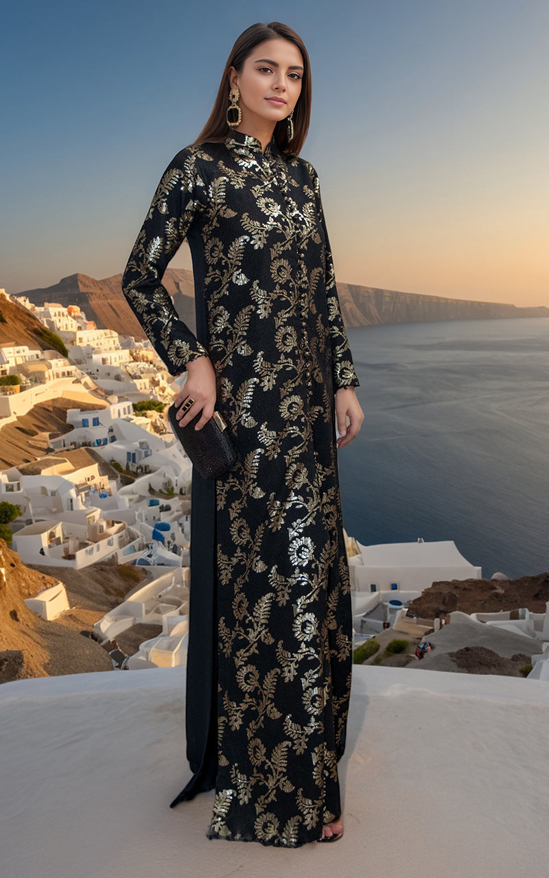 Threads and Motifs | Formal Dresses 25 | Chiffon Embroidered Jacket with Embroidered Trouser