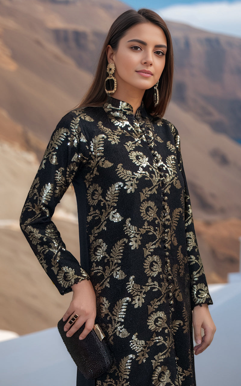 Threads and Motifs | Formal Dresses 25 | Chiffon Embroidered Jacket with Embroidered Trouser