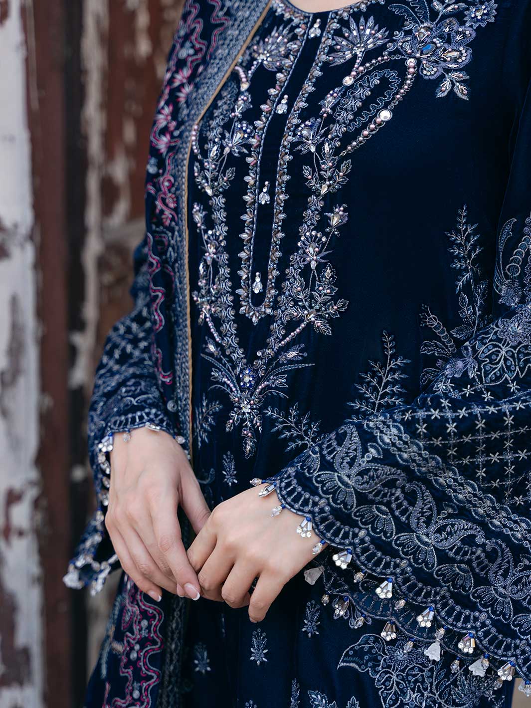 Flossie | Siara Velvet Formals | V-106 - A - Official Flossie - Agha Fabrics UK