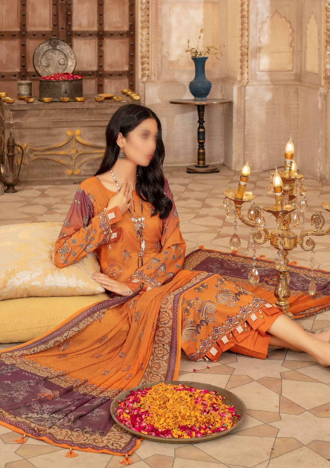 Winter Collection - Laiba - D/P Viscose - V23 - LV#03 - Official Laiba - Agha Fabrics UK