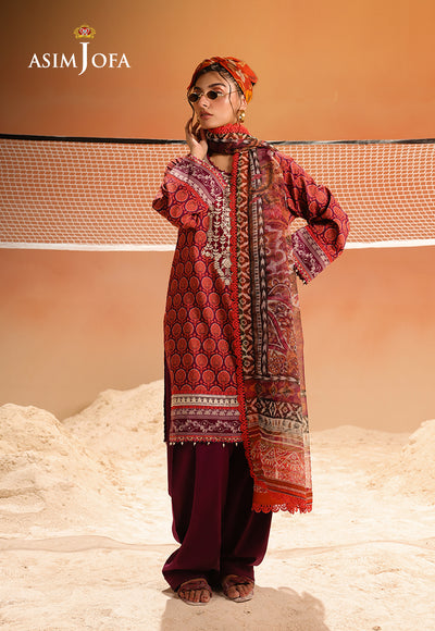 Asim Jofa | Summer Rhapsody | AJUBU-26 Printed Embroidered Lawn - Official Asim Jofa - Agha Fabrics UK