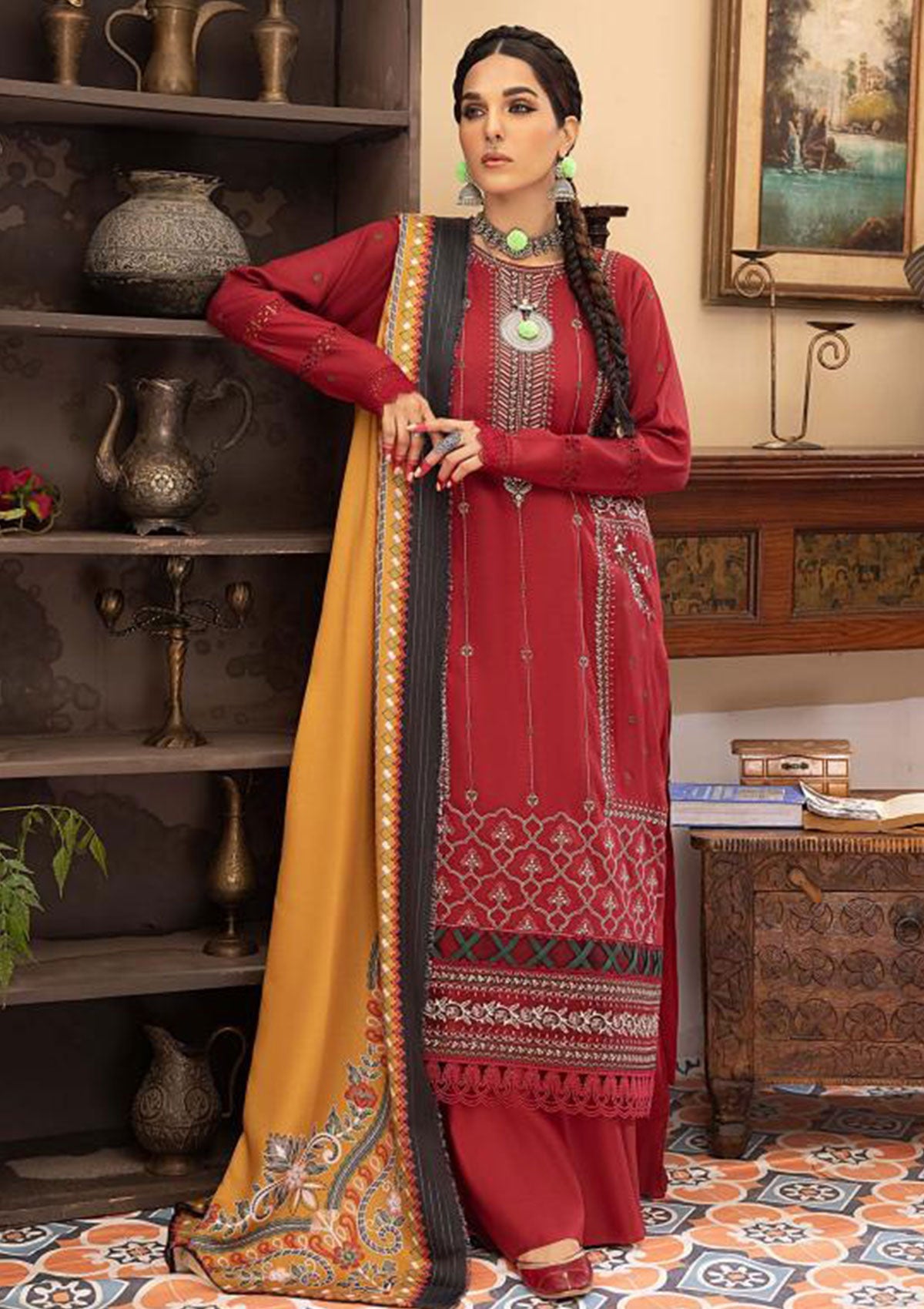 Winter Collection - Mahnur - Masakali - D# 04 B - Official Mahnur - Agha Fabrics UK