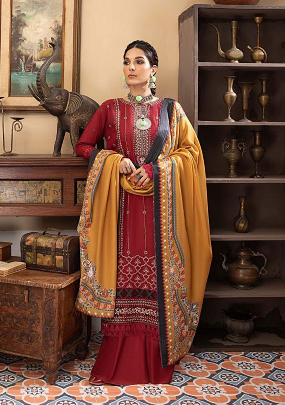 Winter Collection - Mahnur - Masakali - D# 04 B - Official Mahnur - Agha Fabrics UK