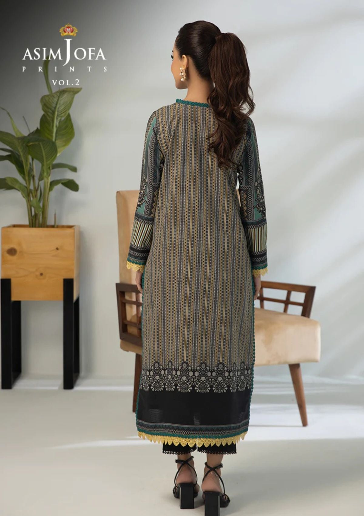 Lawn Collection - Asim Jofa - Basic - Print - 2 Pcs - AJBP#54 - Official Asim Jofa - Agha Fabrics UK