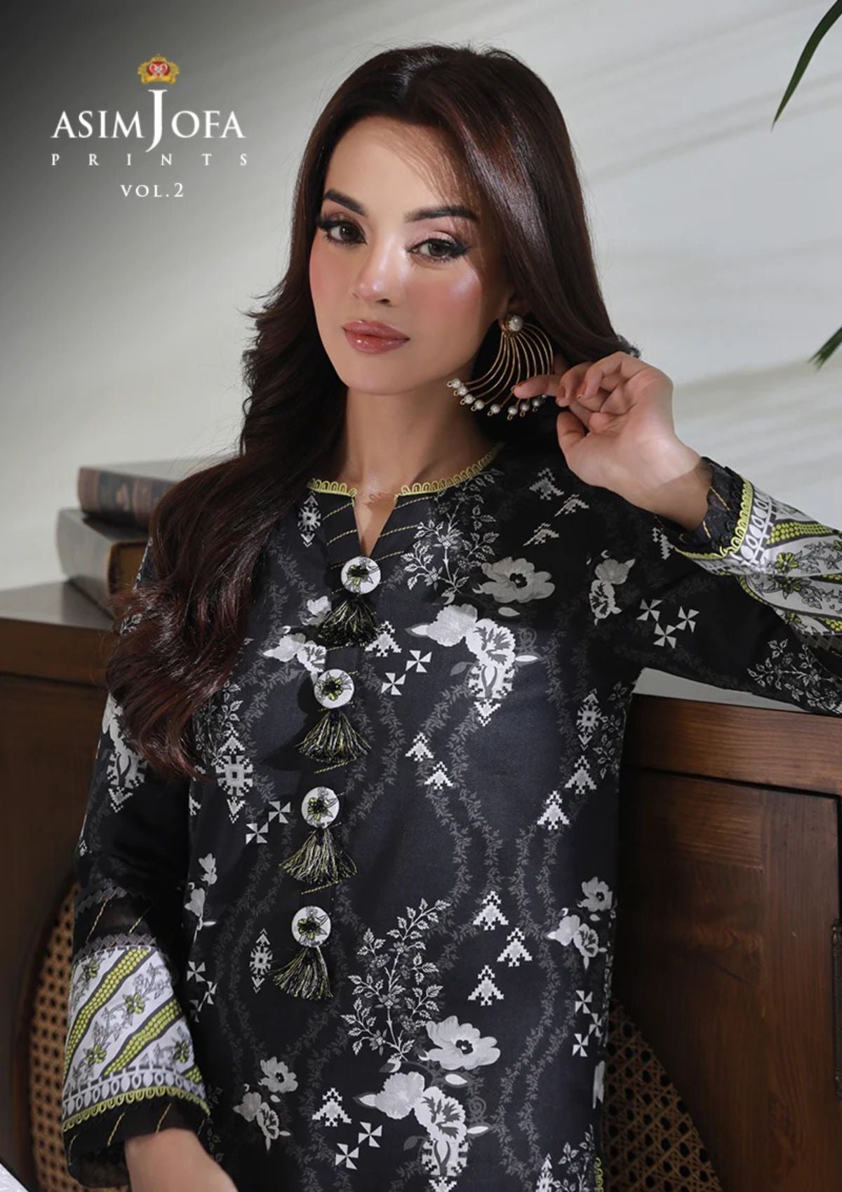 Lawn Collection - Asim Jofa - Basic - Print - 1 Pc - AJBP#60 - Official Asim Jofa - Agha Fabrics UK