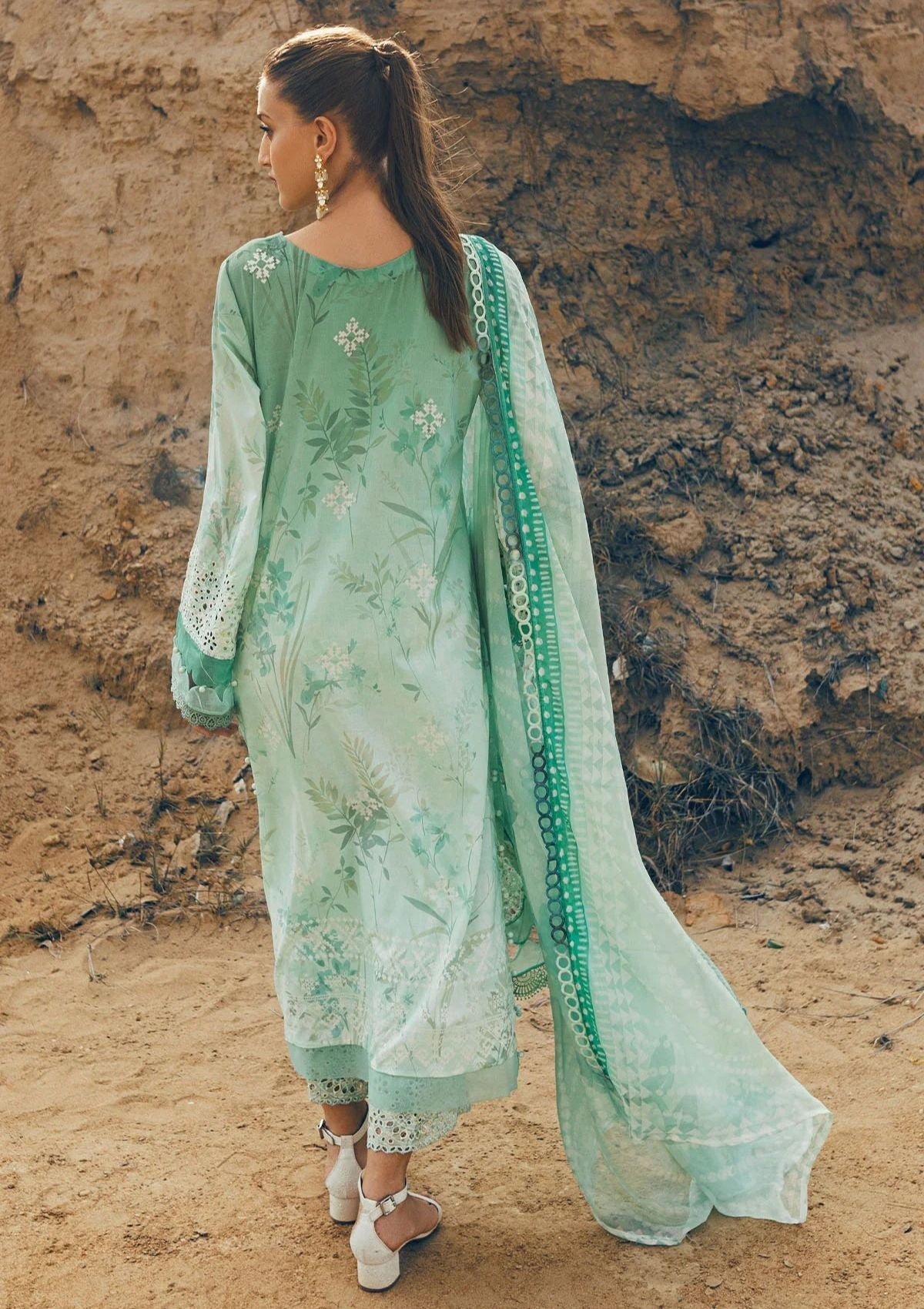 Lawn Collection - Nureh - Gardenia - Chikenkari - NG24#158 - Official Nureh - Agha Fabrics UK