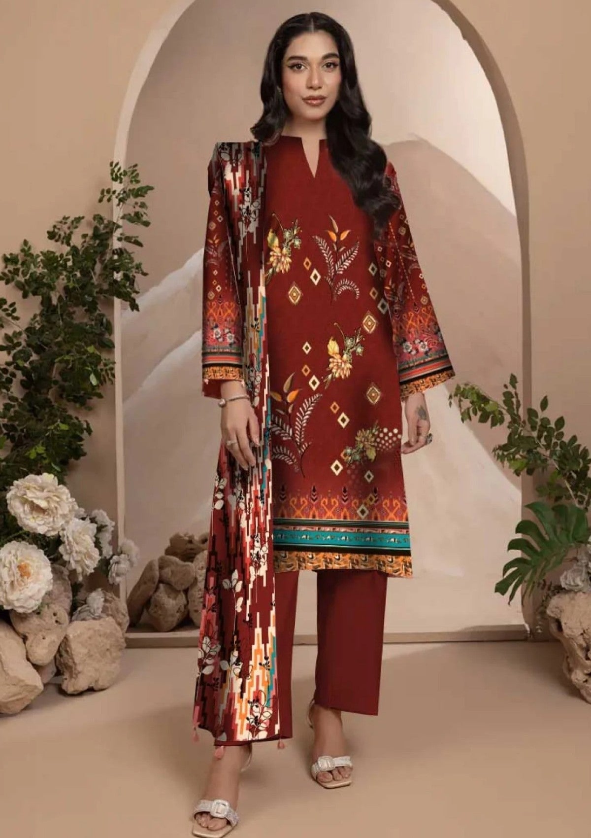 Winter Collection - Art n Style - Monsoon Linen - Volume 2 - A24#22 - Official Art n Style - Agha Fabrics UK