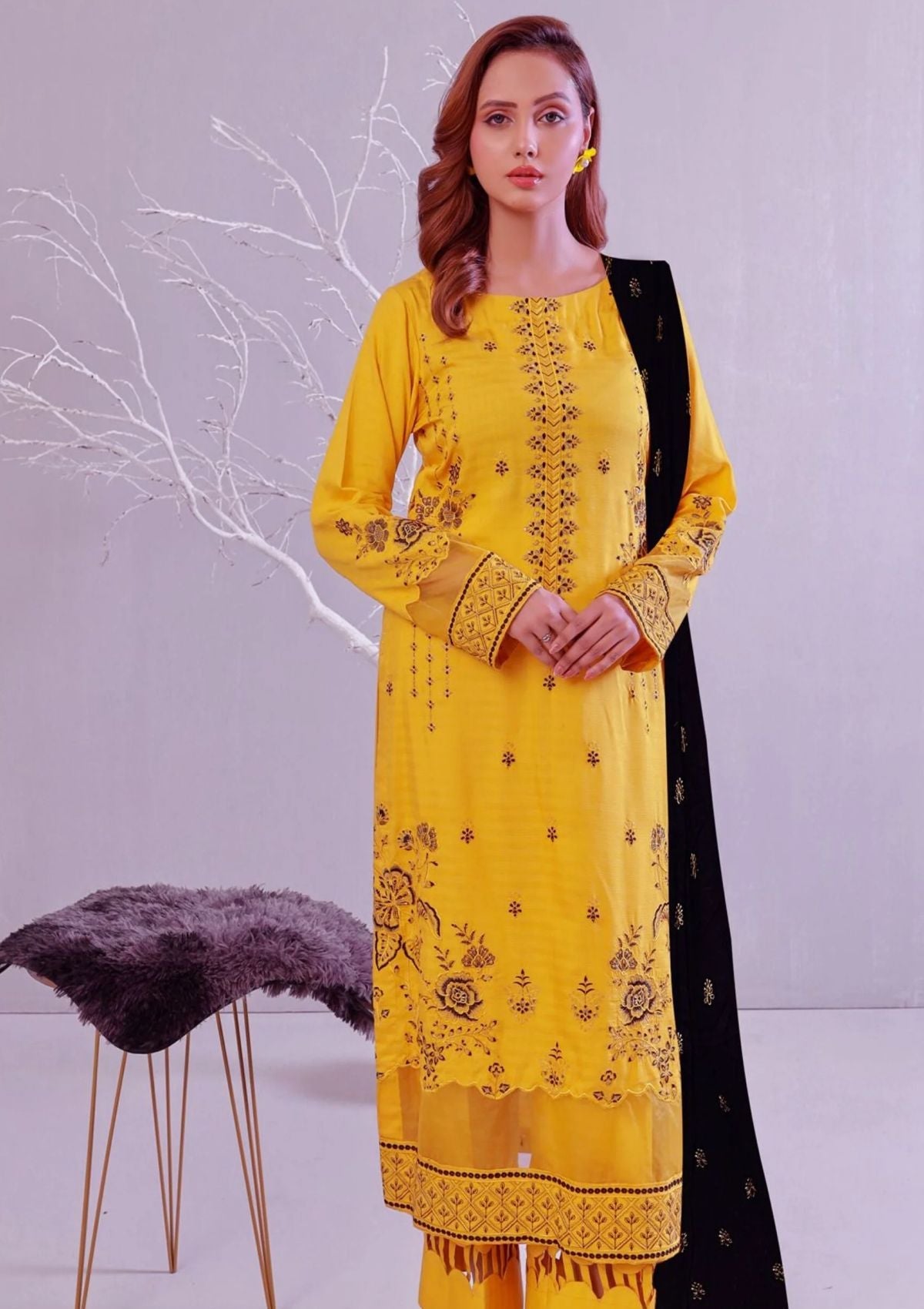 Winter Collection - Almish - Unstitched 24 - D#593 - Esme - Official Almish - Agha Fabrics UK