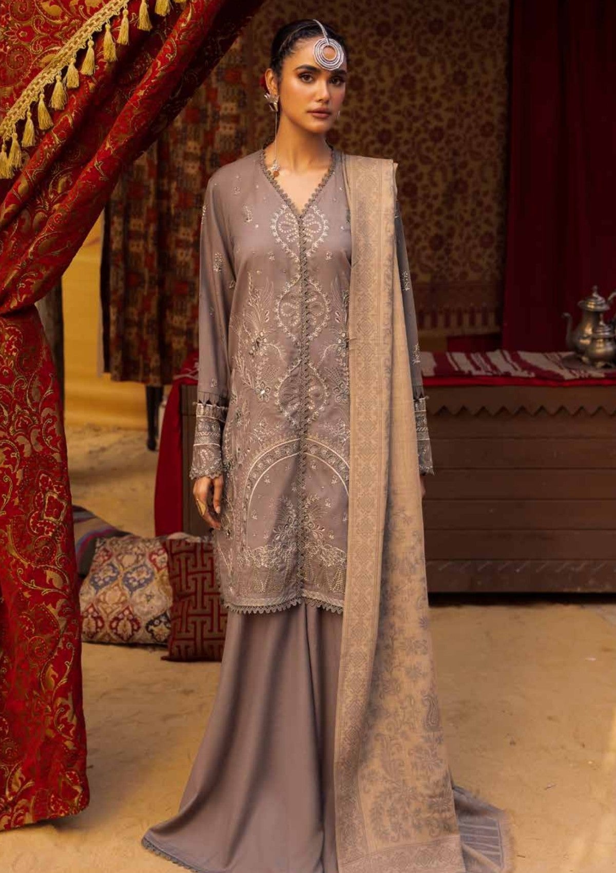 Winter Collection - Nureh - Exclusive - Luxury Shawl - NEL24#63 - Official Nureh - Agha Fabrics UK