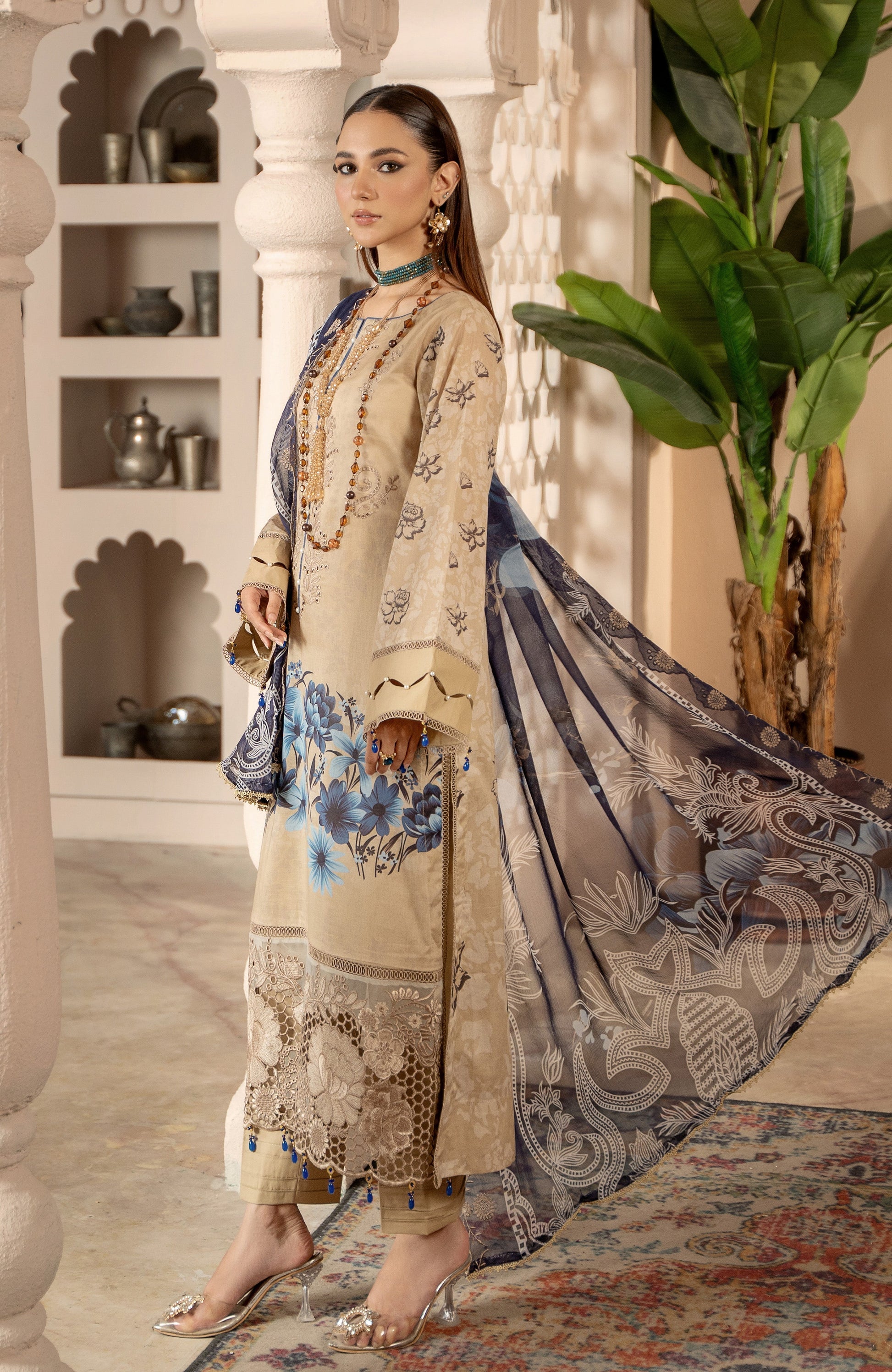 Al Zohaib | Sunshine Bloom Premium Lawn 25 | SBP-25-09 - Official Al Zohaib - Agha Fabrics UK