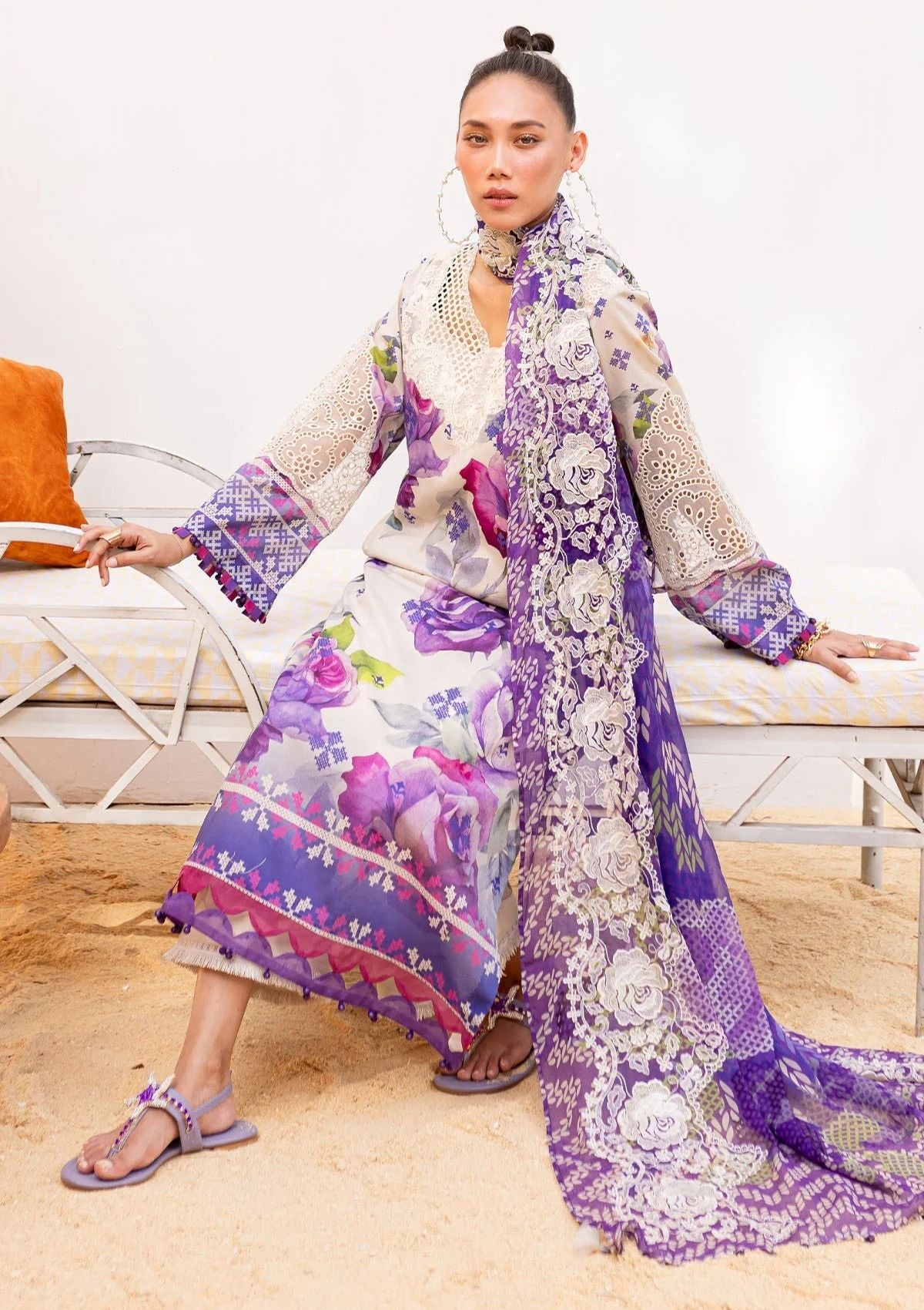 Lawn Collection - Nureh - Gardenia - Embroidered 24 - NS#138 - Official Nureh - Agha Fabrics UK