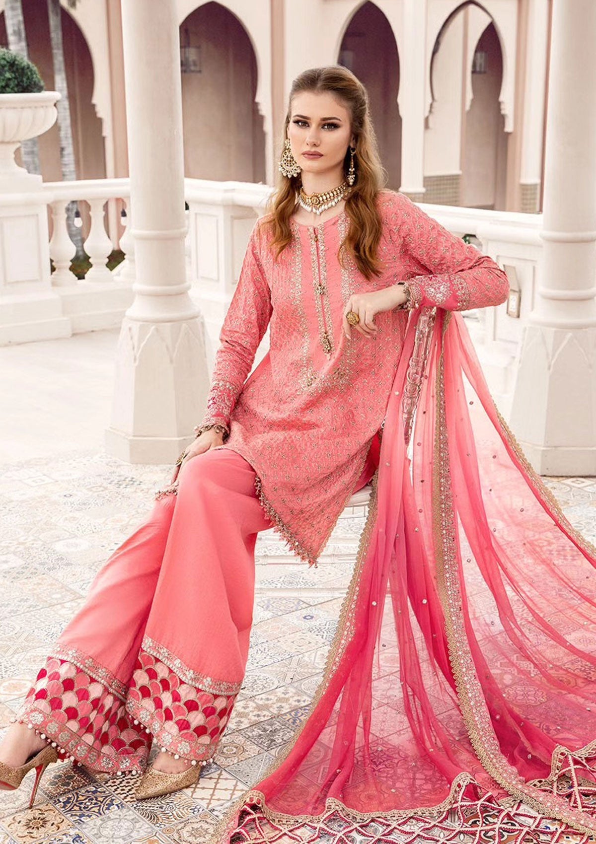 Formal Collection - Maria B - Sateen - Fall - MSF#01 - Official Maria B - Agha Fabrics UK