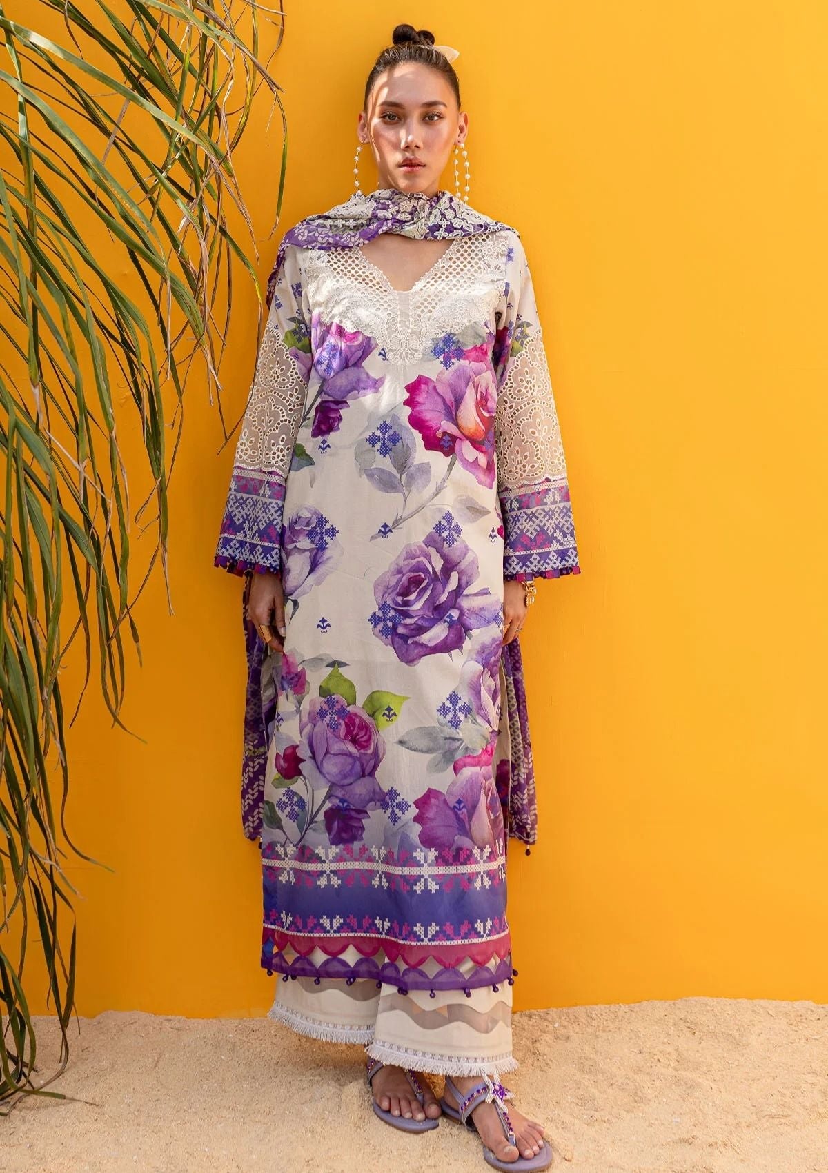 Lawn Collection - Nureh - Gardenia - Embroidered 24 - NS#138 - Official Nureh - Agha Fabrics UK