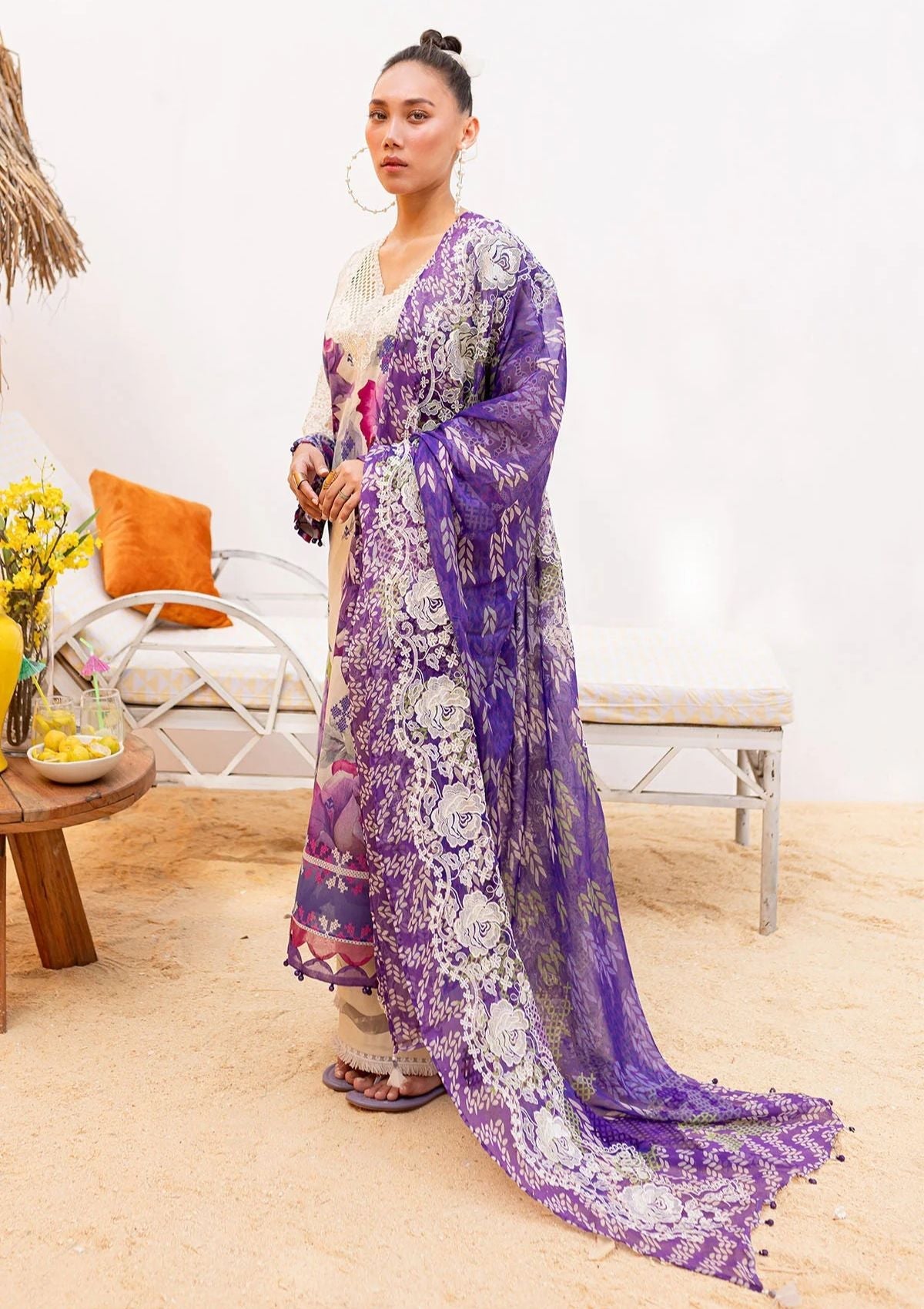 Lawn Collection - Nureh - Gardenia - Embroidered 24 - NS#138 - Official Nureh - Agha Fabrics UK