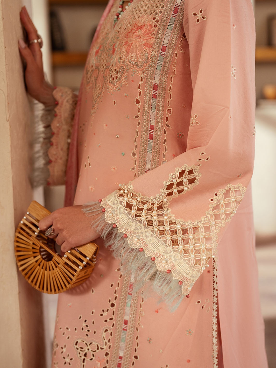 Bin Ilyas | Mehroze Luxury Lawn 25 | 91 - B - Official Bin Ilyas - Agha Fabrics UK