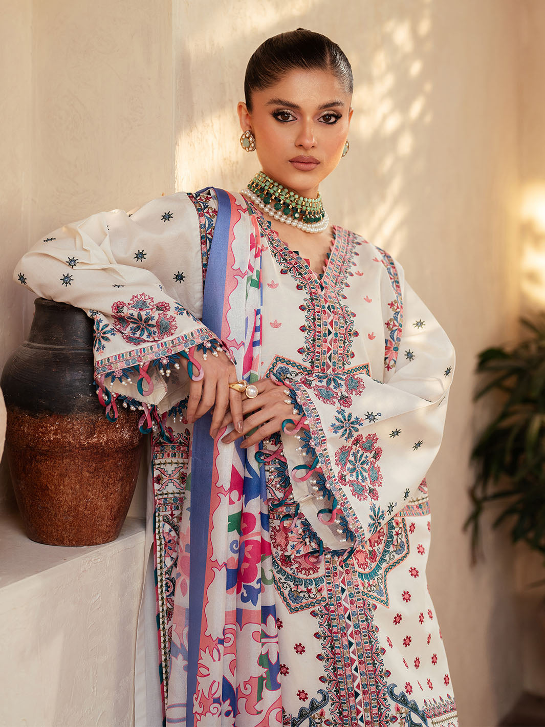 Bin Ilyas | Mehroze Luxury Lawn 25 | 92 - A - Official Bin Ilyas - Agha Fabrics UK