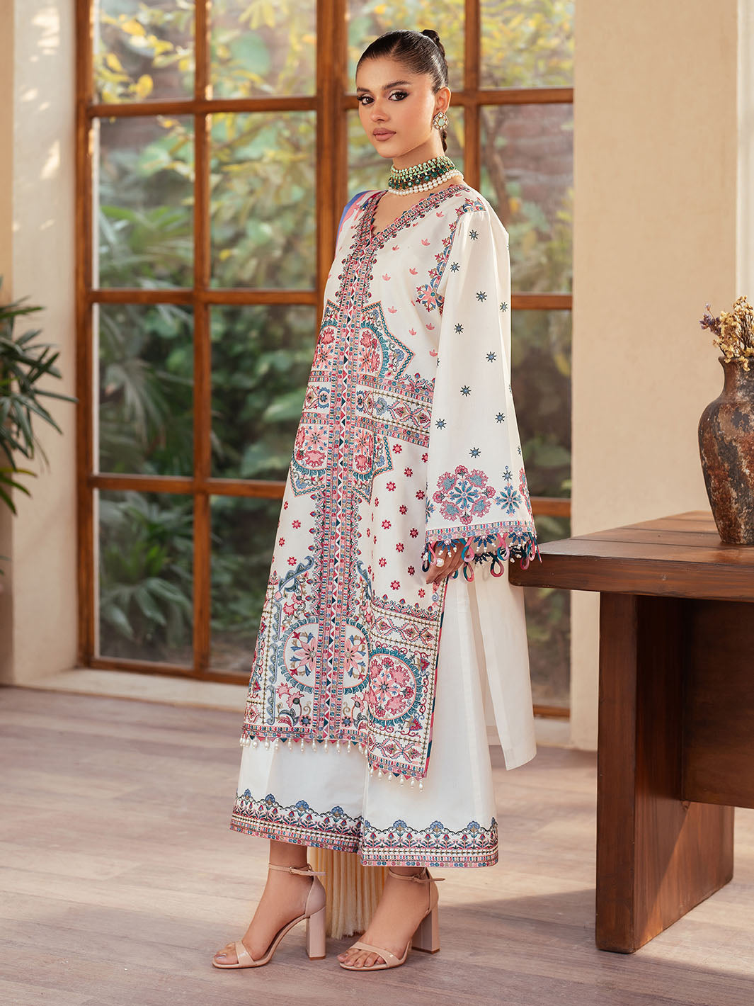 Bin Ilyas | Mehroze Luxury Lawn 25 | 92 - A - Official Bin Ilyas - Agha Fabrics UK