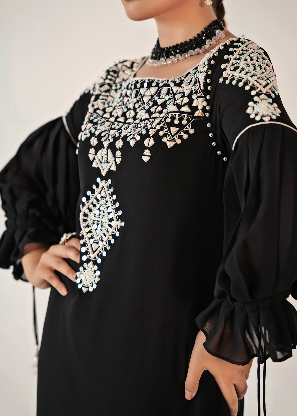 Dastoor | Euphoria Luxury Pret 24 | Noir - Official Dastoor - Agha Fabrics UK