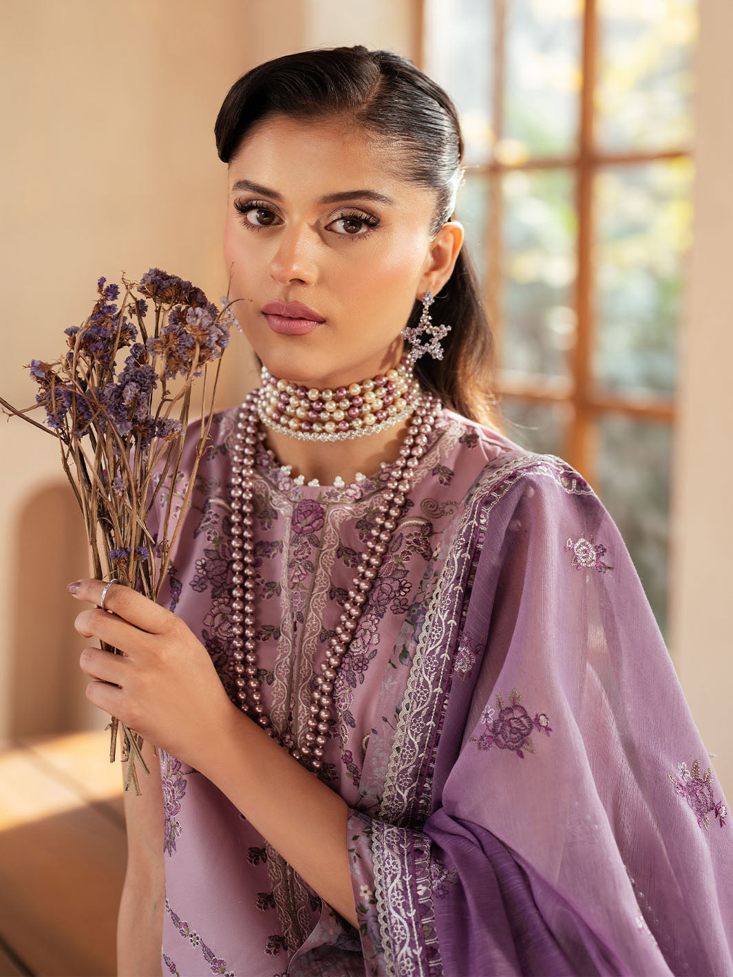 Bin Ilyas | Mehroze Luxury Lawn 25 | 93 - A - Official Bin Ilyas - Agha Fabrics UK