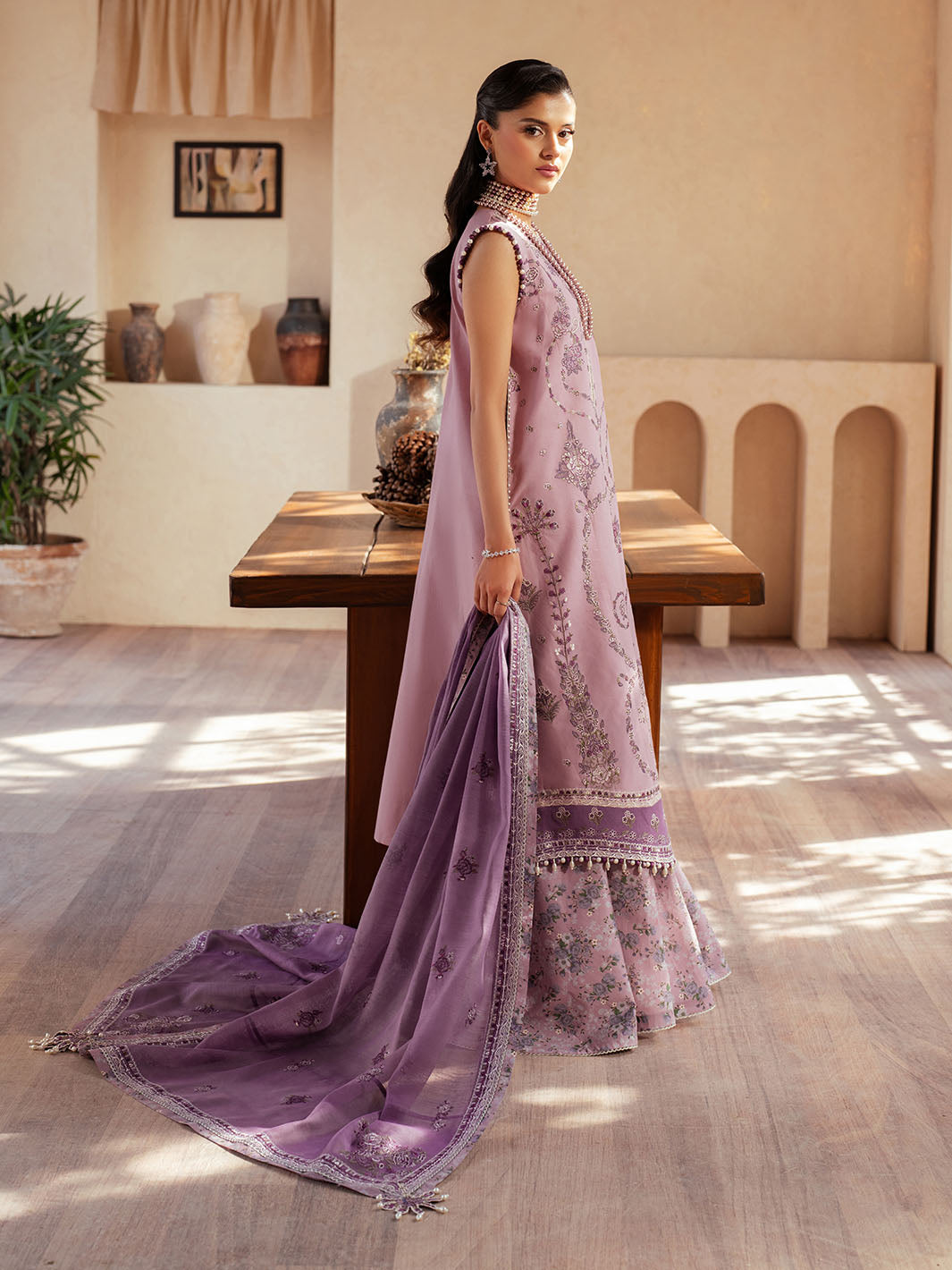 Bin Ilyas | Mehroze Luxury Lawn 25 | 93 - A - Official Bin Ilyas - Agha Fabrics UK