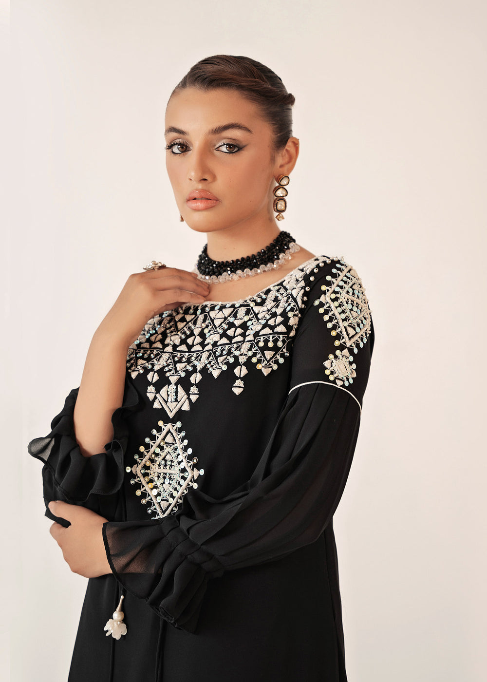 Dastoor | Euphoria Luxury Pret 24 | Noir - Official Dastoor - Agha Fabrics UK
