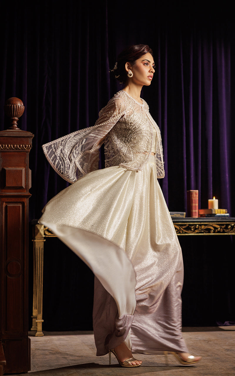 Threads and Motifs | Formal Dresses 25 | Embroidered Cape with Tube and Skirt
