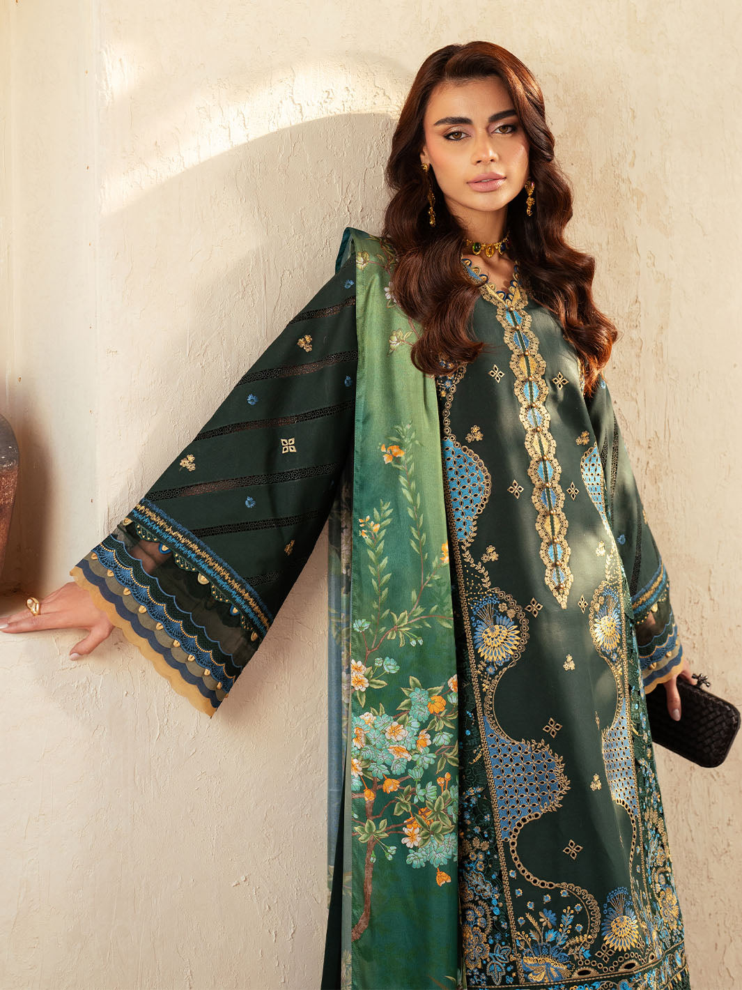 Bin Ilyas | Mehroze Luxury Lawn 25 | 94 - A - Official Bin Ilyas - Agha Fabrics UK