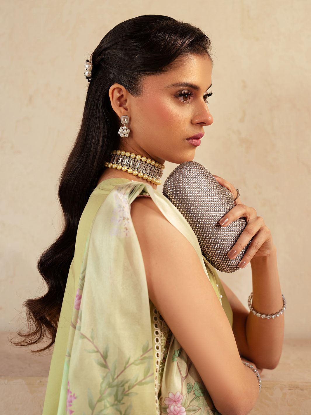 Bin Ilyas | Mehroze Luxury Lawn 25 | 94 - B - Official Bin Ilyas - Agha Fabrics UK