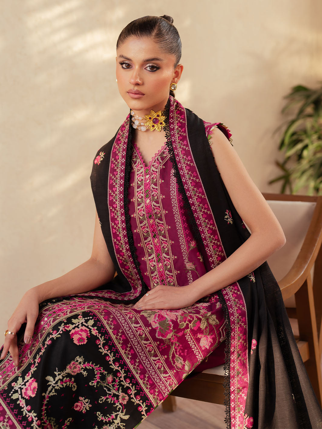 Bin Ilyas | Mehroze Luxury Lawn 25 | 95 - A - Official Bin Ilyas - Agha Fabrics UK