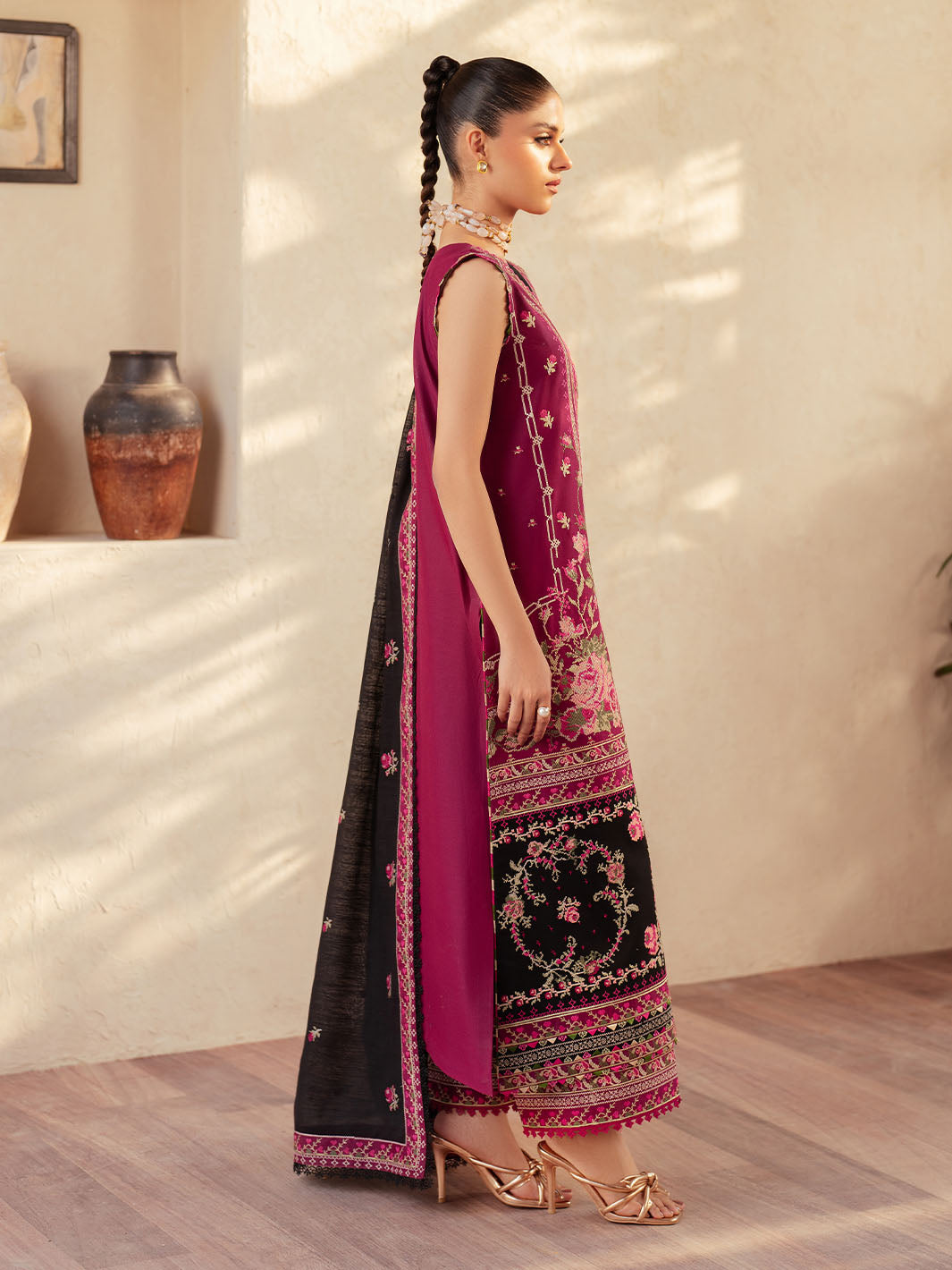 Bin Ilyas | Mehroze Luxury Lawn 25 | 95 - A - Official Bin Ilyas - Agha Fabrics UK