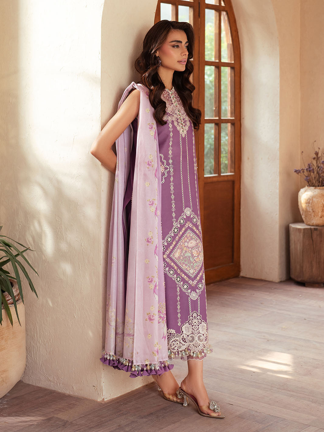 Bin Ilyas | Mehroze Luxury Lawn 25 | 96 - A - Official Bin Ilyas - Agha Fabrics UK